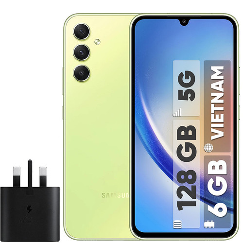 گوشی موبایل سامسونگ مدل Galaxy A34 5G دو سیم کارت ظرفیت 128 گیگابایت و رم 6 گیگابایت به همراه شارژر سامسونگ - ویتنام