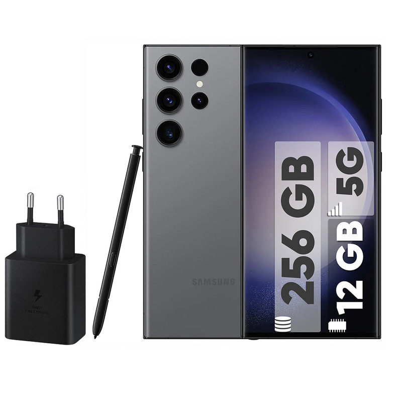 گوشی موبایل سامسونگ مدل Galaxy S23 Ultra دو سیم کارت ظرفیت 256 گیگابایت و رم 12 گیگابایت به همراه شارژر 45 وات سامسونگ - ویتنام